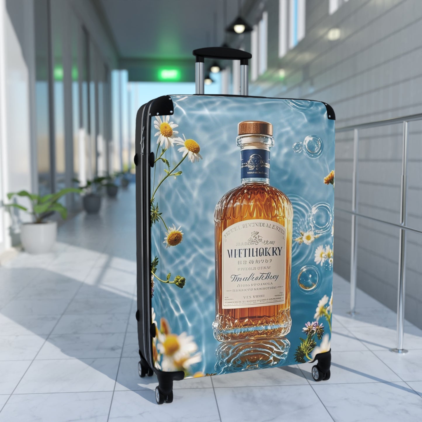Nature Summer Rendering Glass Carry-On Suitcase - Stylish Luggage for Travelers