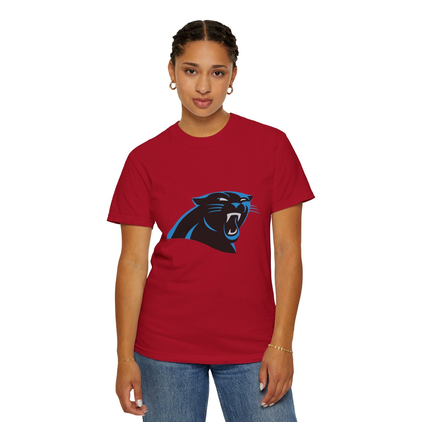 Carolina Panthers Go Panthers Garment-Dyed T-Shirt – Premium Cotton Tee for Customization