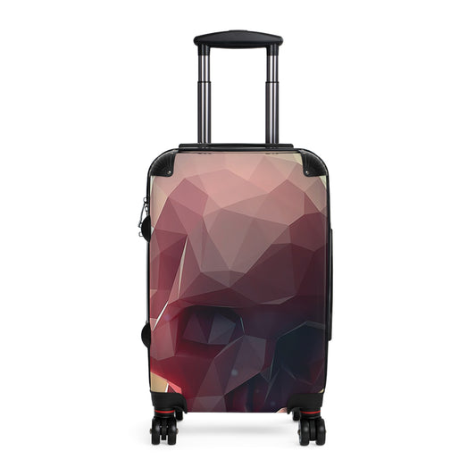 Abstract Skull Digital Art Carry-On Suitcase - Stylish Luggage for Travelers