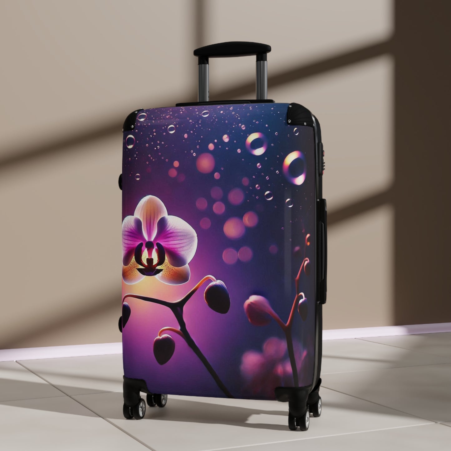 Nature Flowers Floral Purple Blooming Art Carry-On Suitcase - Stylish Luggage for Travelers