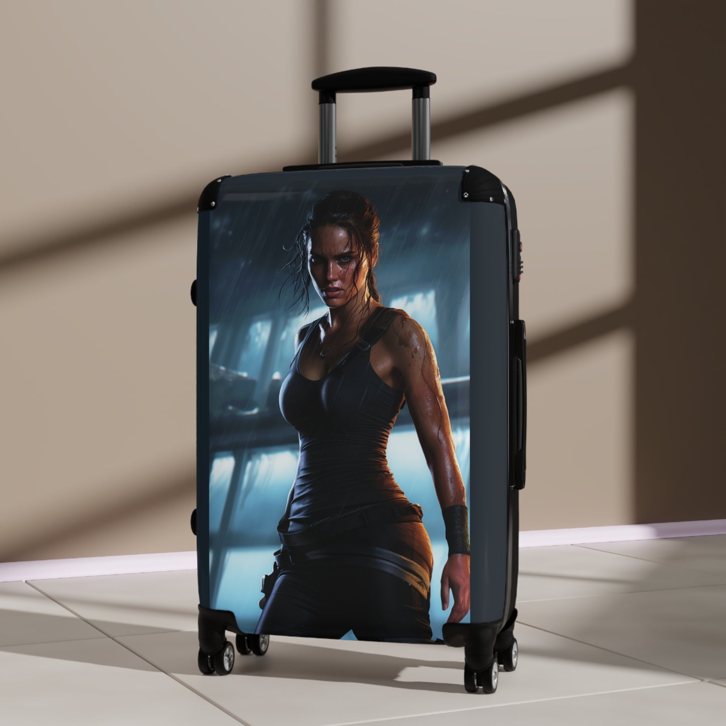 Video Games Lara Croft Tomb Raider Carry-On Suitcase - Stylish Luggage for Travelers