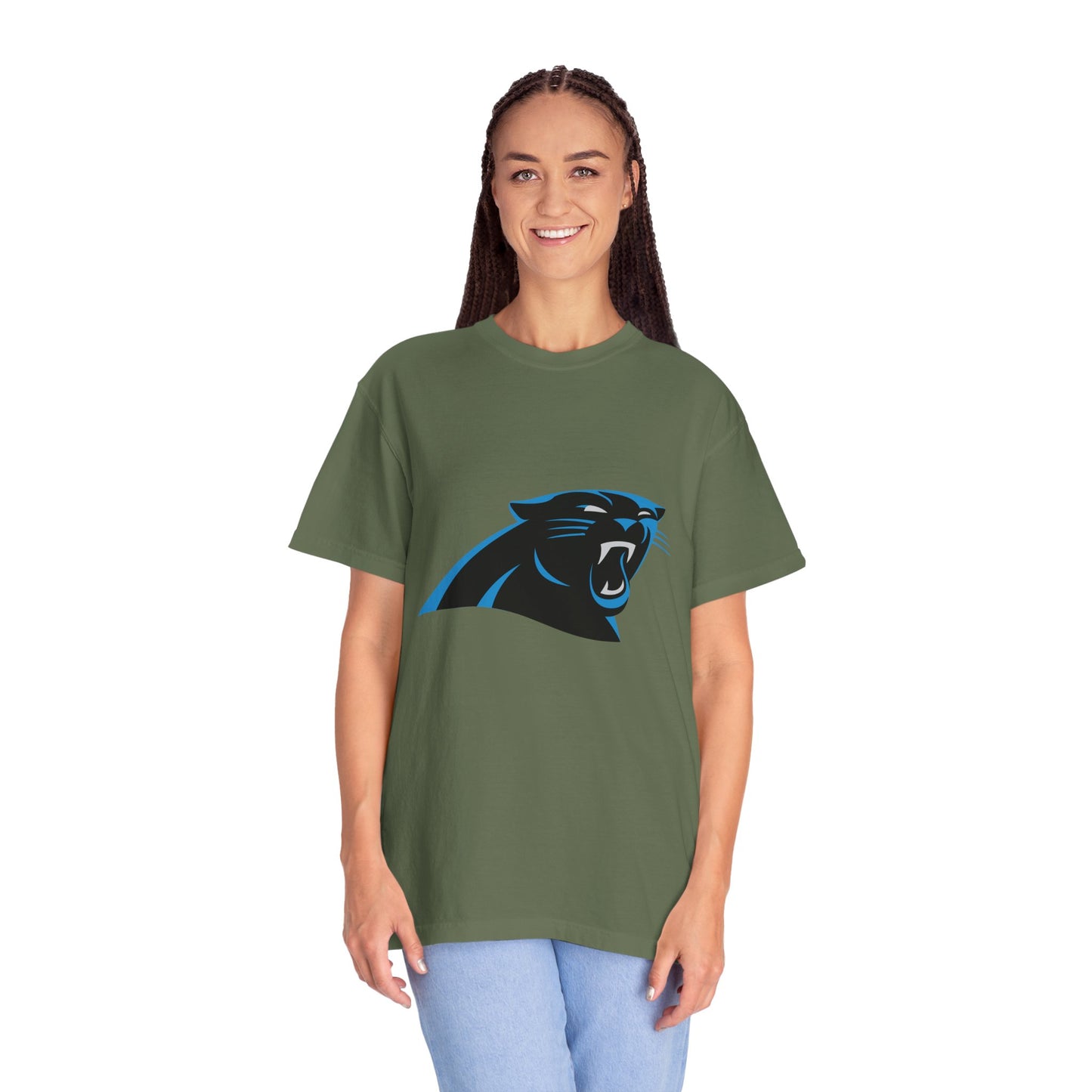 Carolina Panthers Go Panthers Garment-Dyed T-Shirt – Premium Cotton Tee for Customization