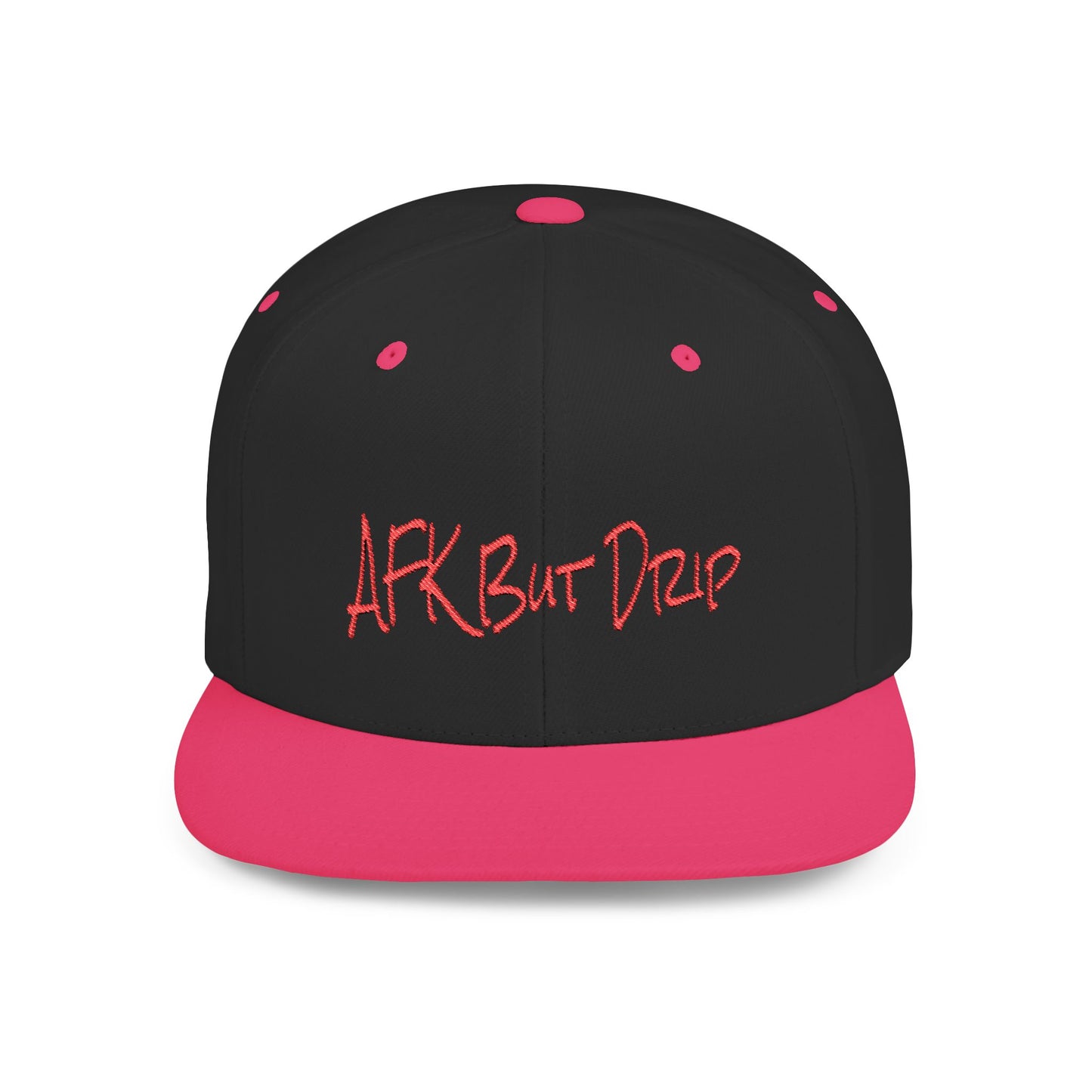 Text AFK But Drip Flat Bill Snapback – Lightweight, Custom Fit, Premium Quality