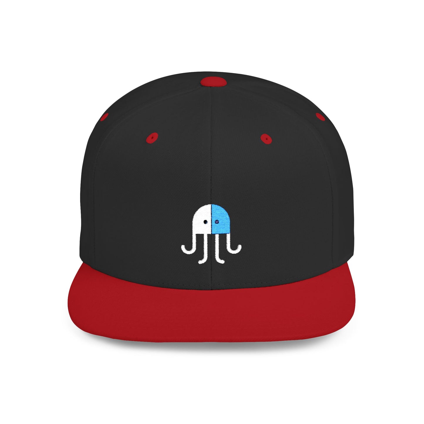 Icons Embroidered Jellyfish Flat Bill Snapback – Lightweight, Custom Fit, Premium Quality