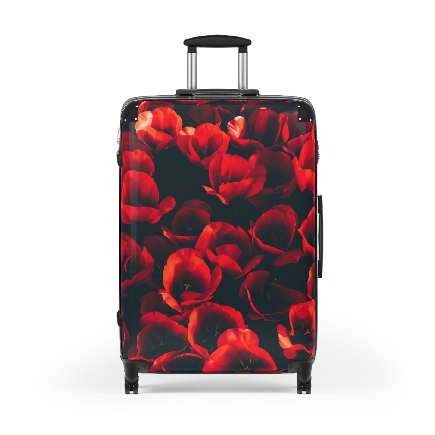 Nature Flowers Floral Red Tulips Art Carry-On Suitcase - Stylish Luggage for Travelers
