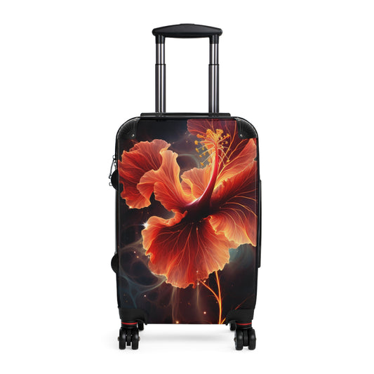 Nature Flowers Floral Glowing Red Art Carry-On Suitcase - Stylish Luggage for Travelers