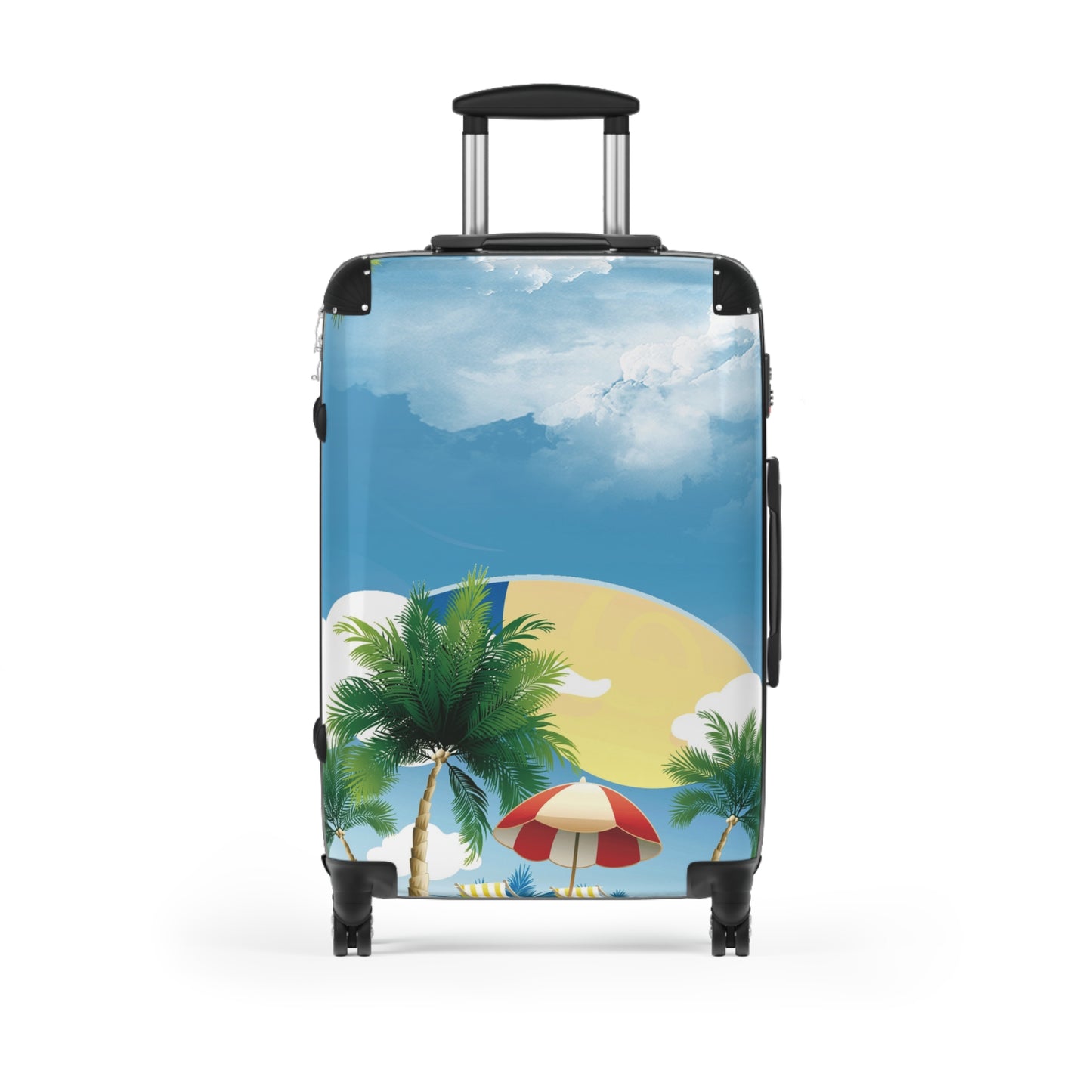 Nature Summer Beach Blue Literary Art Carry-On Suitcase - Stylish Luggage for Travelers