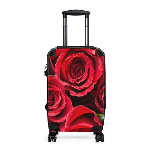 Nature Flowers Floral Red Roses  Daisy Art Carry-On Suitcase - Stylish Luggage for Travelers