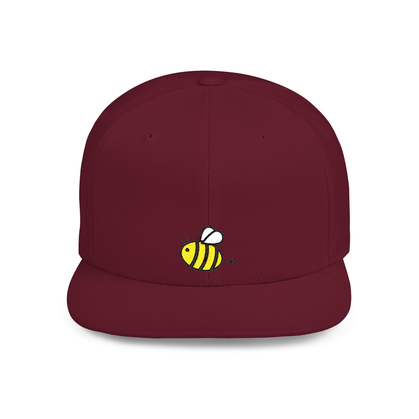 Icons Embroidered Bee Flat Bill Snapback – Lightweight, Custom Fit, Premium Quality