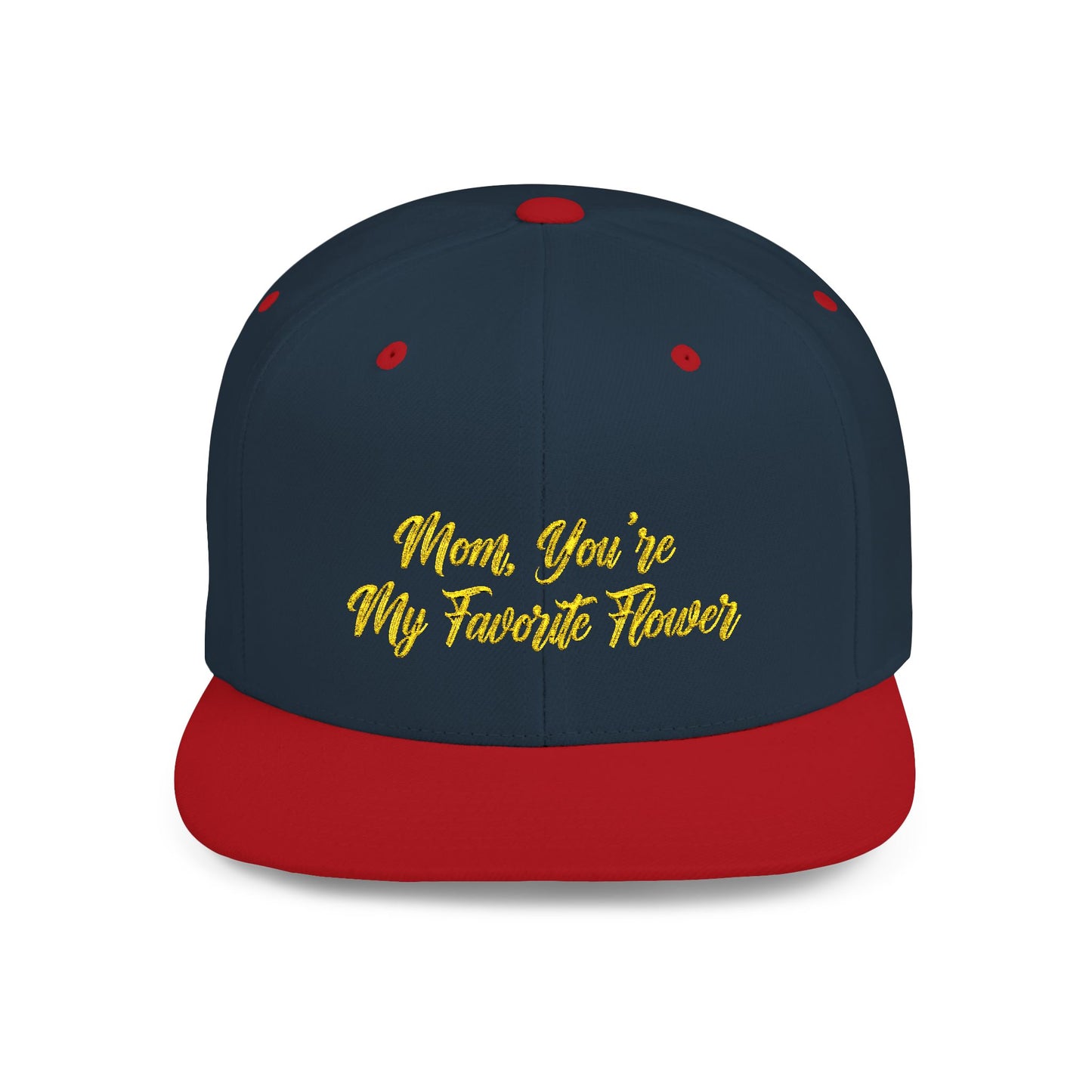 Text Mom You're My Favorite Color Flat Bill Snapback – Lightweight, Custom Fit, Premium Quality