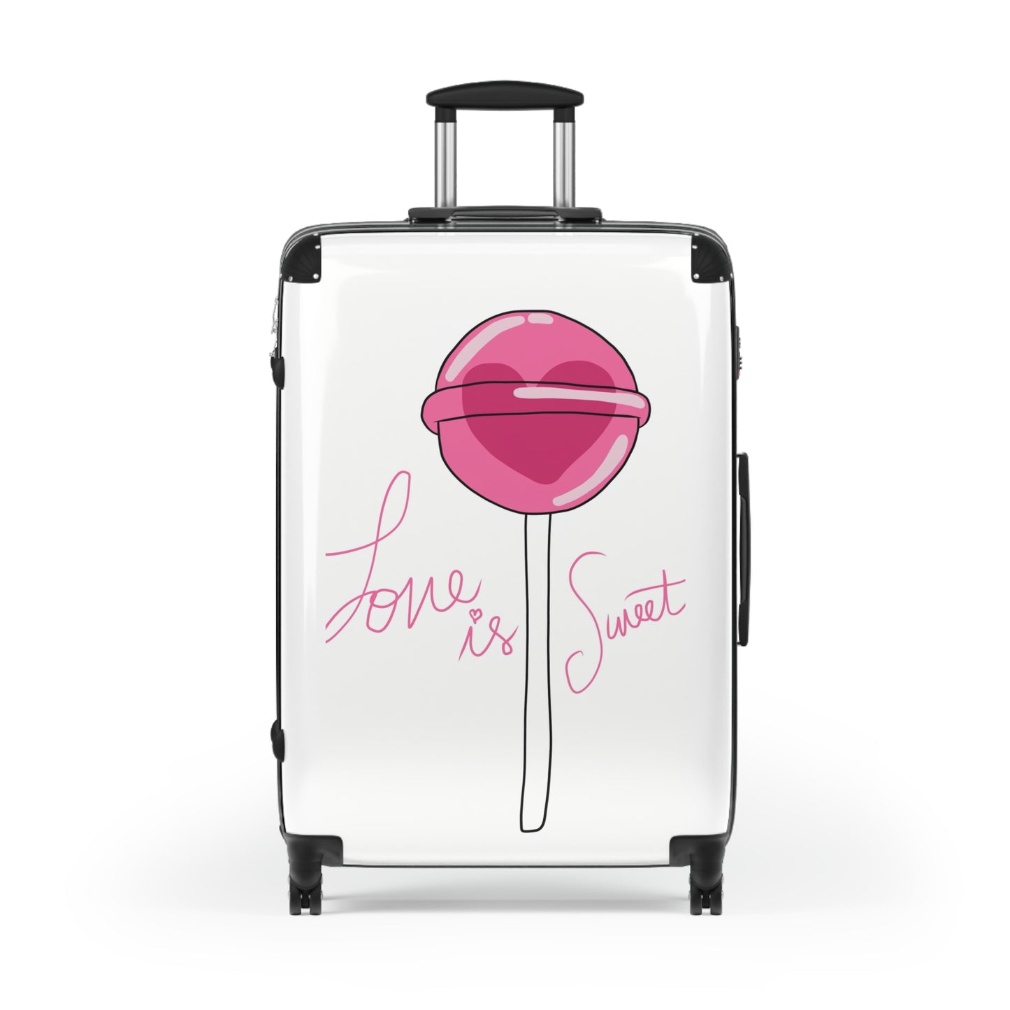 Love Lollipop Pink Art Carry-On Suitcase - Stylish Luggage for Travelers