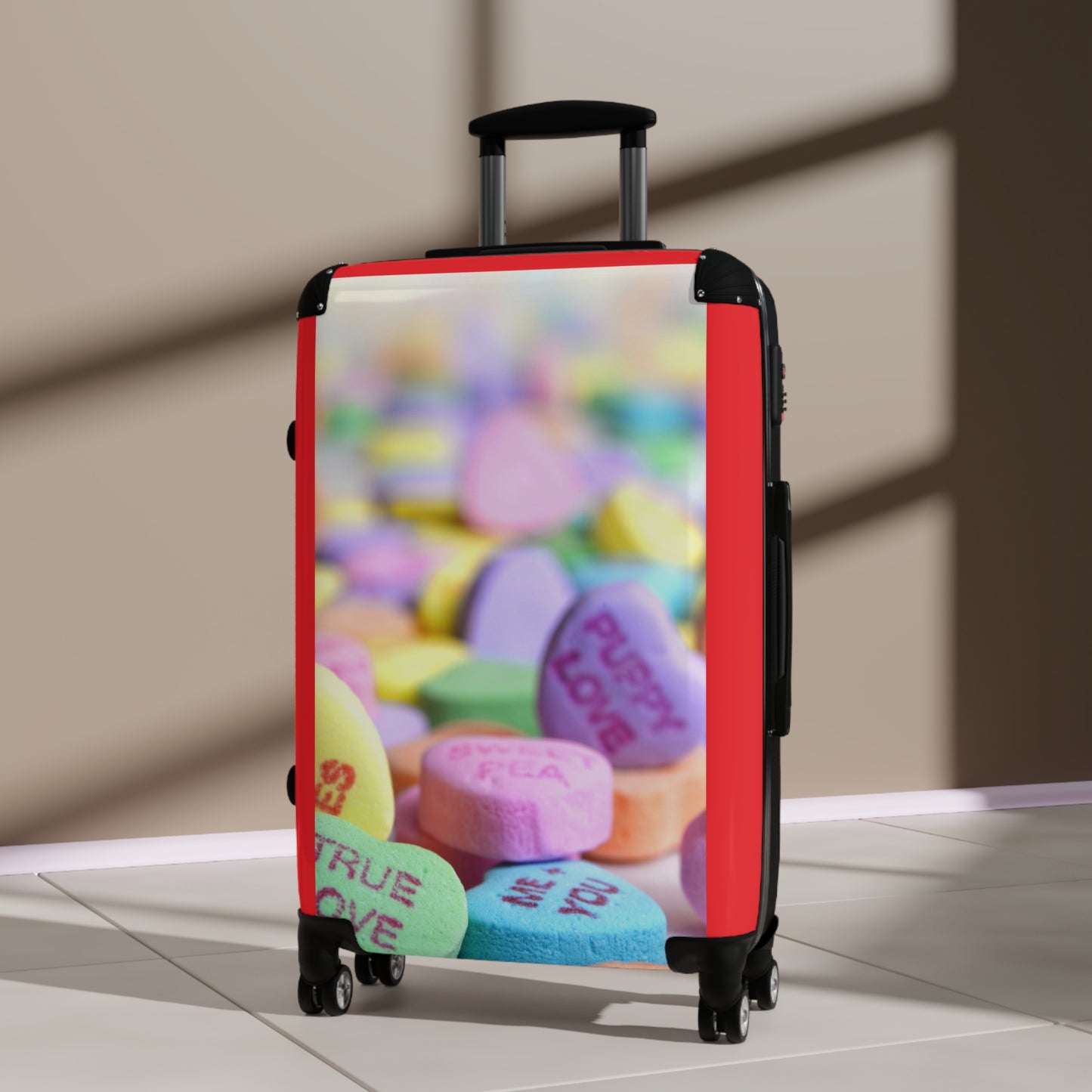 Love Heart Valentine Art Carry-On Suitcase - Stylish Luggage for Travelers