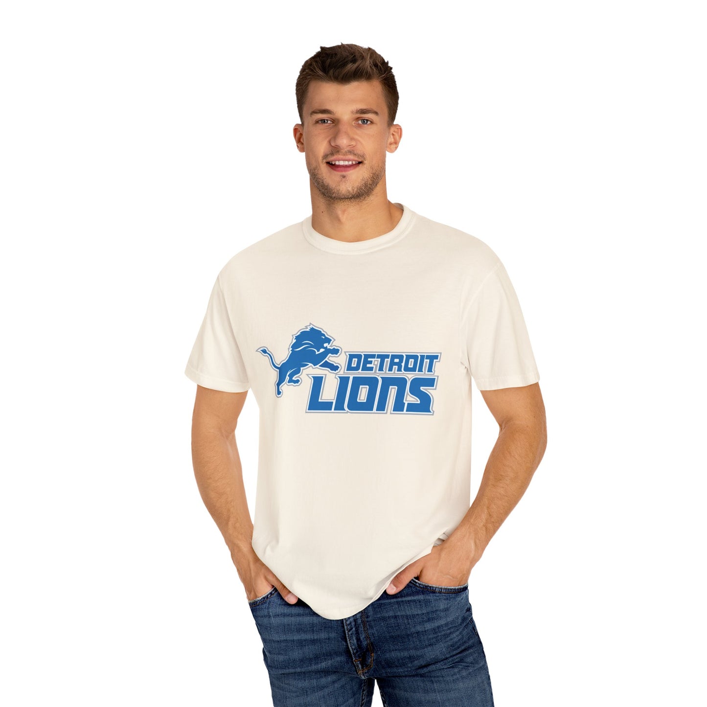 Detroit Lions Nation Garment-Dyed T-Shirt – Premium Cotton Tee for Customization