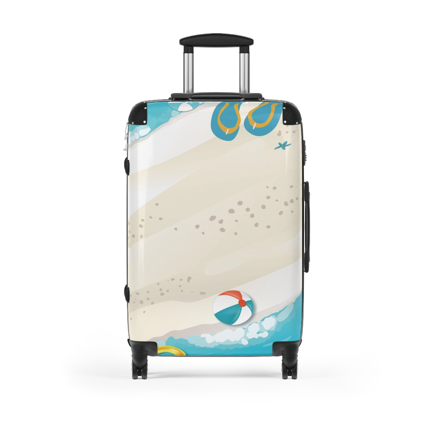 Nature Summer Beach Cartoon Art Carry-On Suitcase - Stylish Luggage for Travelers