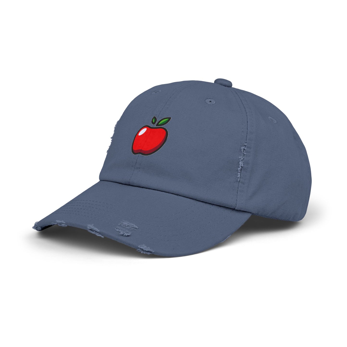 Apple Vintage Distressed Dad Hat Unisex Adjustable Cotton Twill Baseball Cap for Casual Everyday Wear