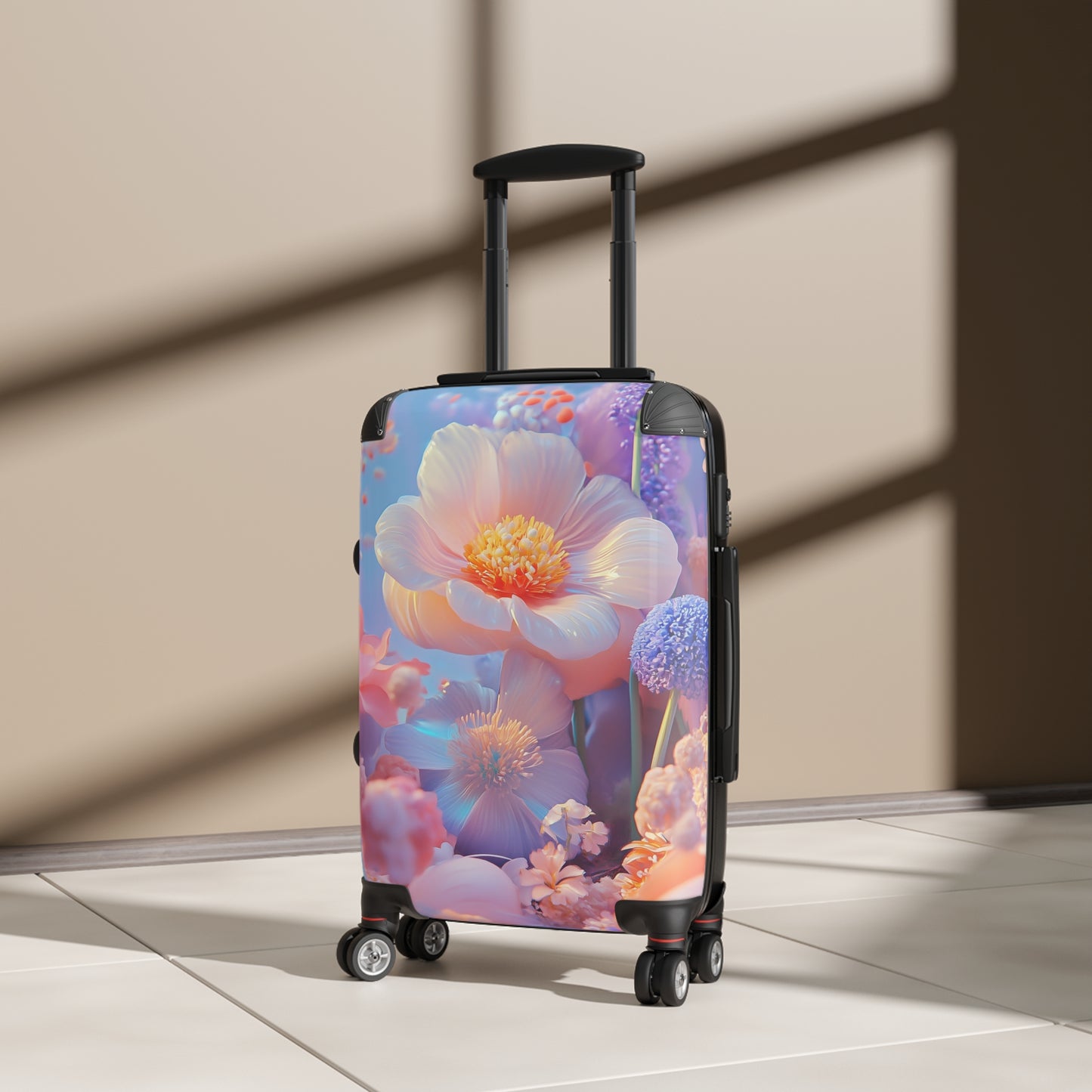 Nature Flowers Floral Lavender Spring Art Carry-On Suitcase - Stylish Luggage for Travelers