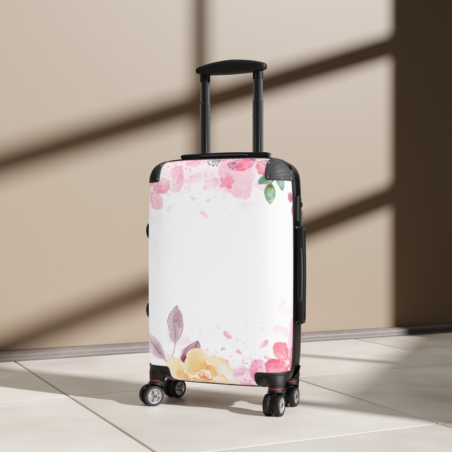 Nature Flowers Floral Petal Wreath Art Carry-On Suitcase - Stylish Luggage for Travelers
