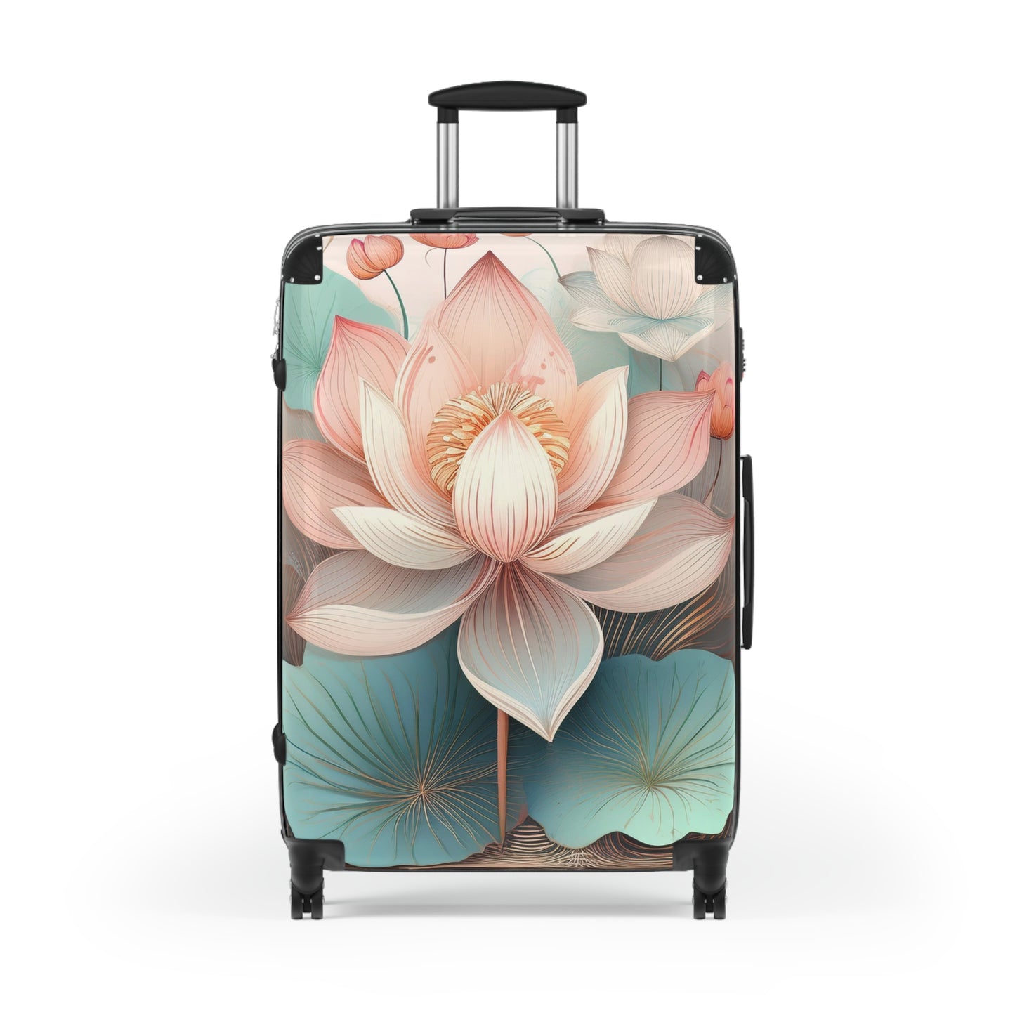 Nature Flowers Floral Dedicated Pink Art Carry-On Suitcase - Stylish Luggage for Travelers