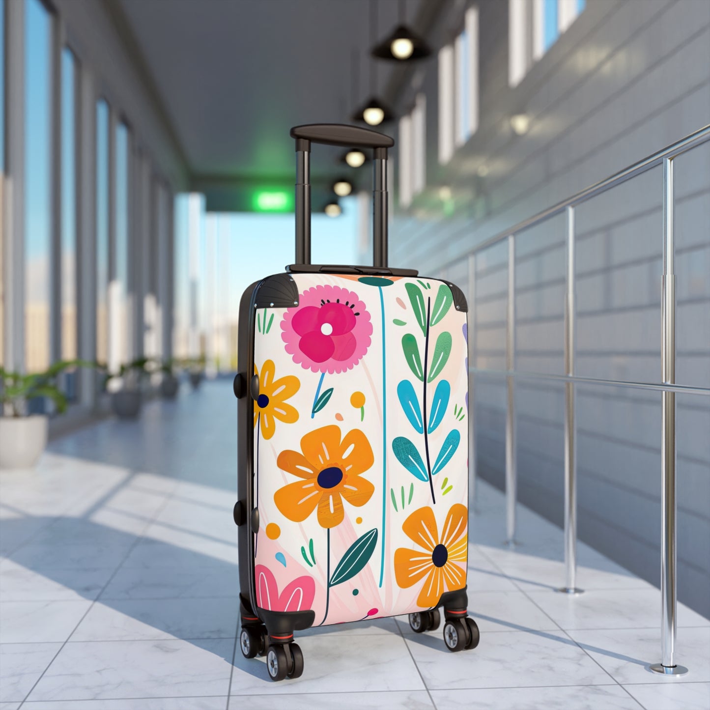 Nature Flowers Floral Colorful Pattern Art Carry-On Suitcase - Stylish Luggage for Travelers