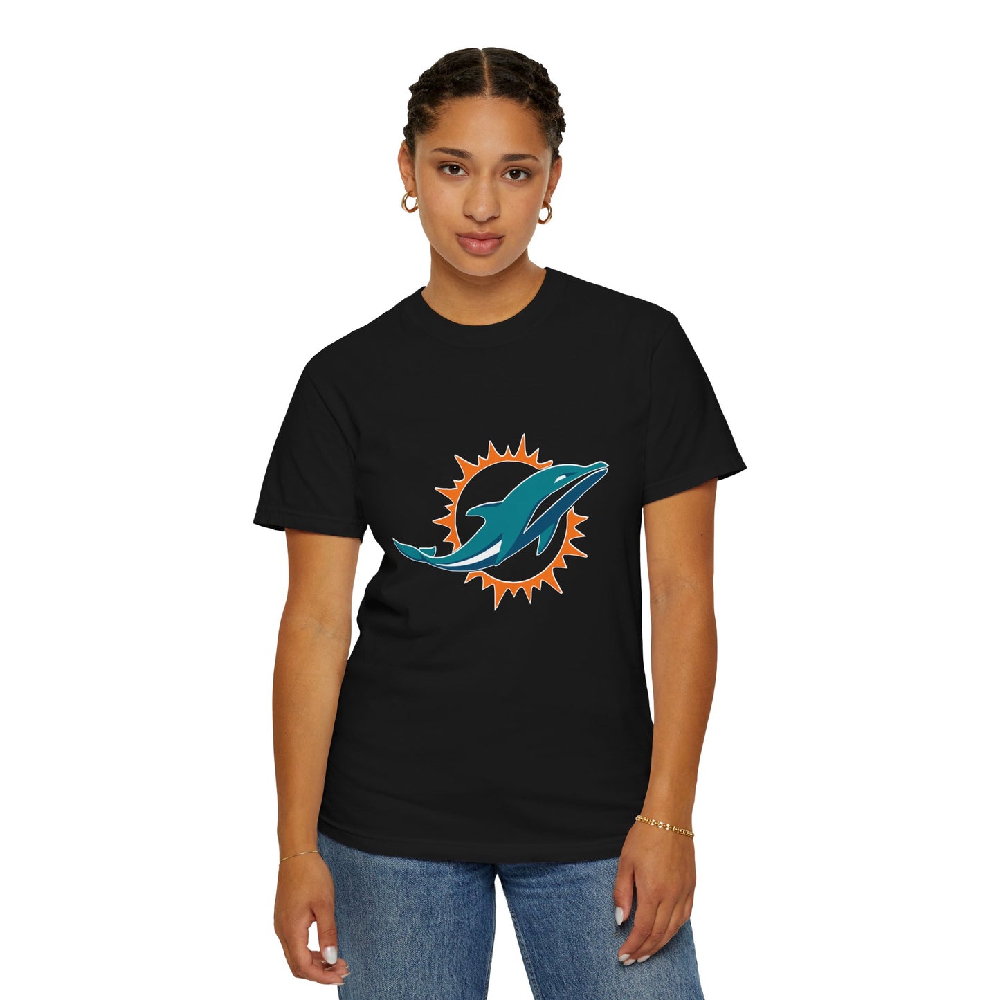 Miami Dolphins Football Merchandise Garment-Dyed T-Shirt – Premium Cotton Tee for Customization