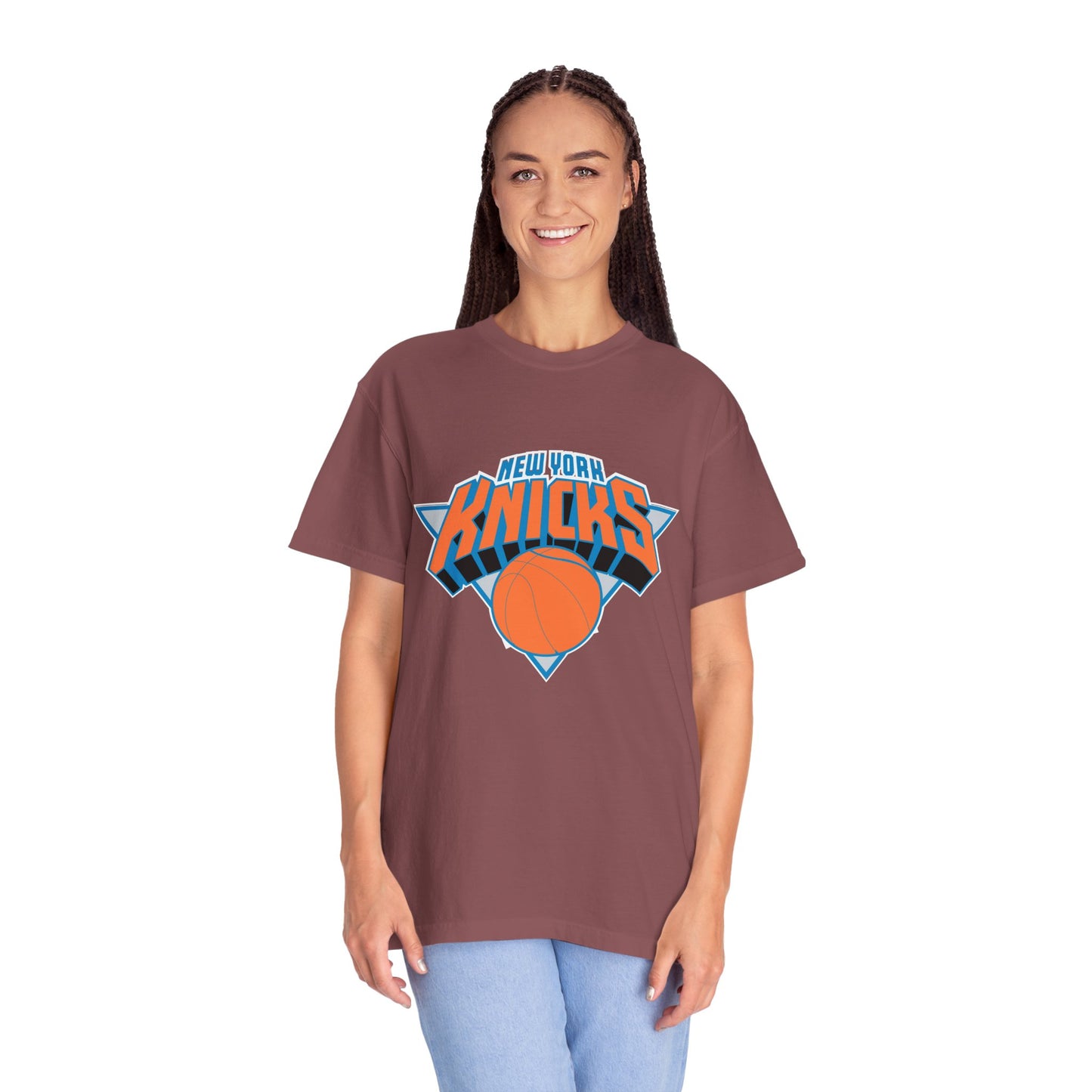 New York Knicks Hoop Lifestyle Garment-Dyed T-Shirt – Premium Cotton Tee for Customization