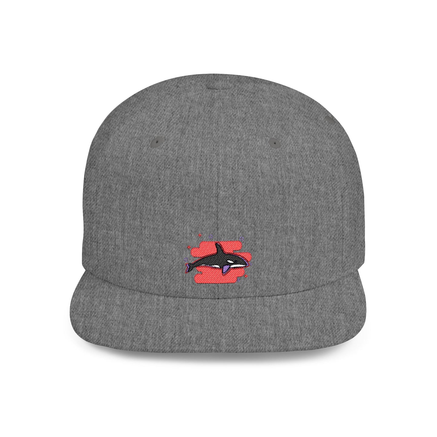 Icons Embroidered Dolphin Pink Flat Bill Snapback – Lightweight, Custom Fit, Premium Quality