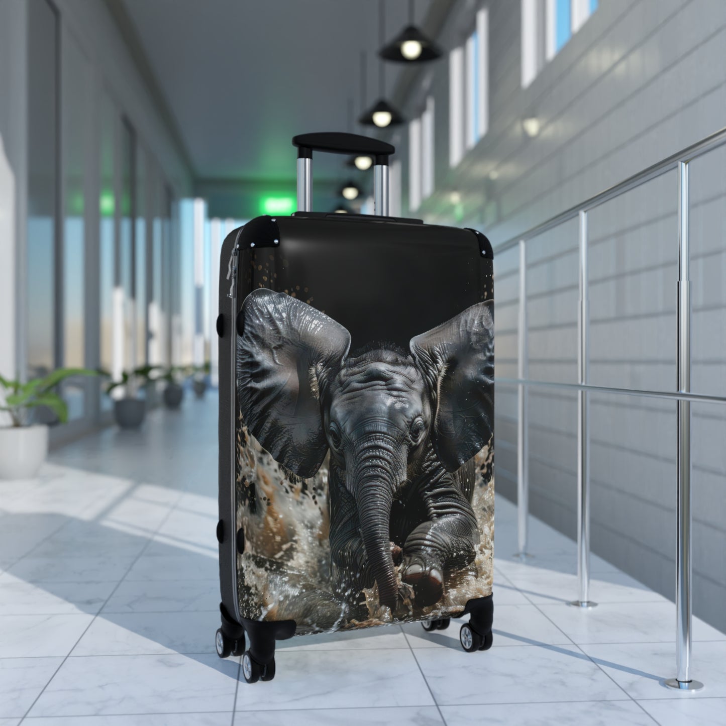 Nature Elephant Splashes Art Carry-On Suitcase - Stylish Luggage for Travelers
