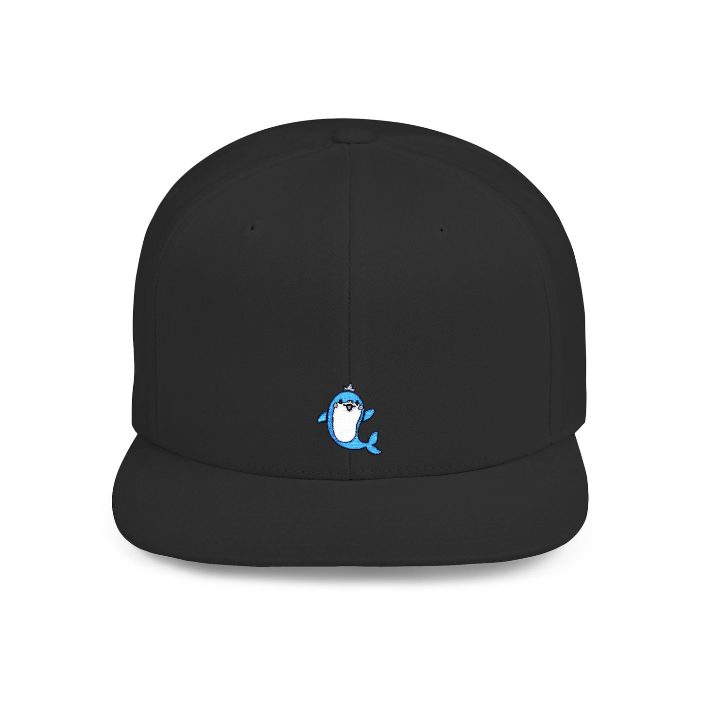 Icons Embroidered Dolphin 2 Flat Bill Snapback – Lightweight, Custom Fit, Premium Quality