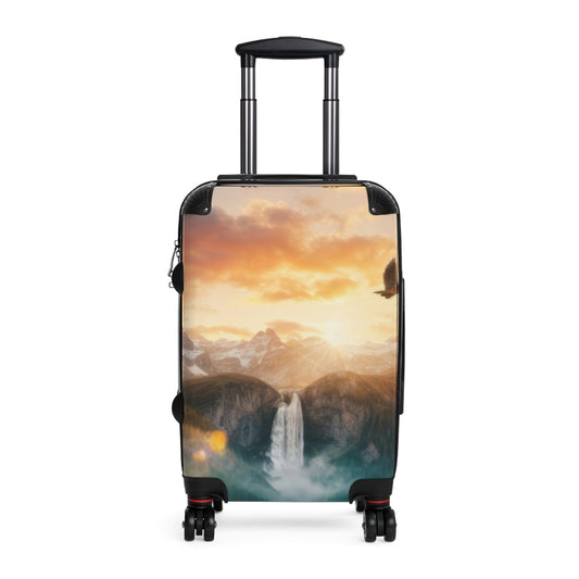 Nature Sunrise Forest Mountains Art Carry-On Suitcase - Stylish Luggage for Travelers