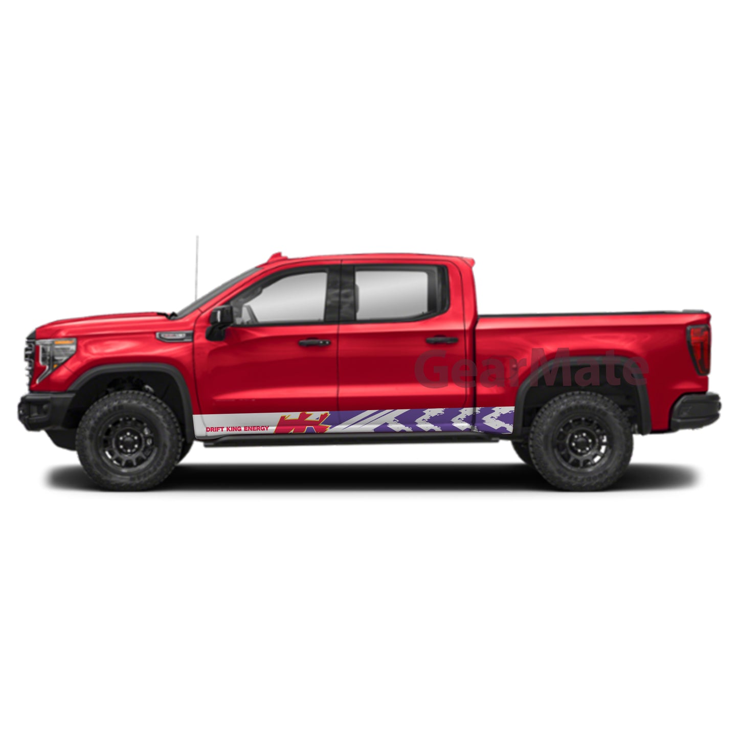 Drift King Energy Rocker Panel Graphic Decal Kit (Left & Right Sides) - High Quality Vinyl for Trucks & SUVs