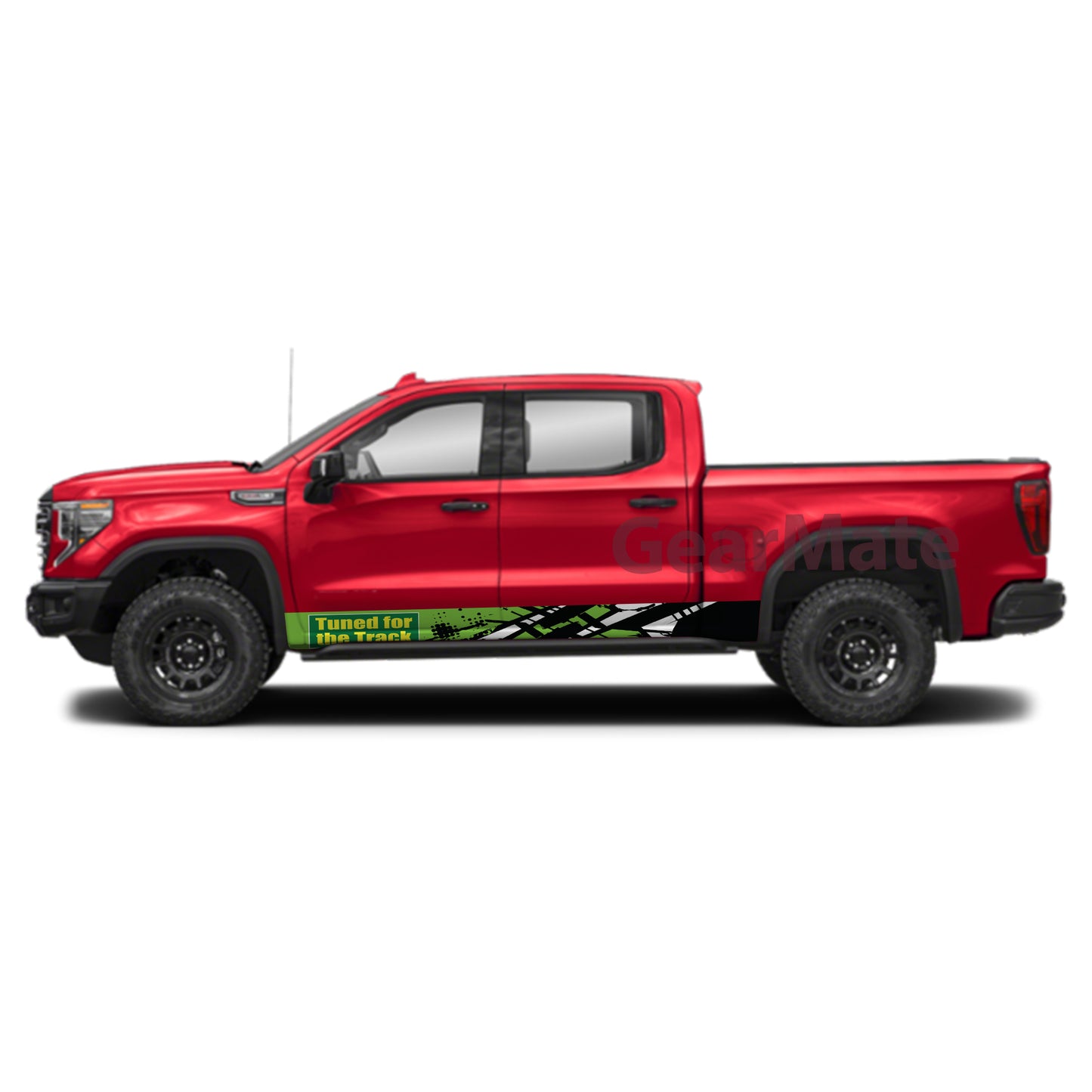 Tuned for the Track Rocker Panel Graphic Decal Kit (Left & Right Sides) - High Quality Vinyl for Trucks & SUVs
