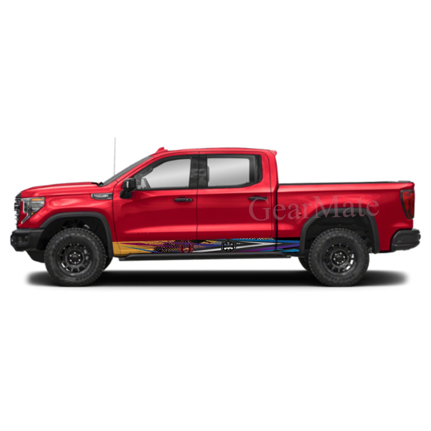 Sport Purple Jedi Galatic Rocker Panel Graphic Decal Kit (Left & Right Sides) - High Quality Vinyl for Trucks & SUVs