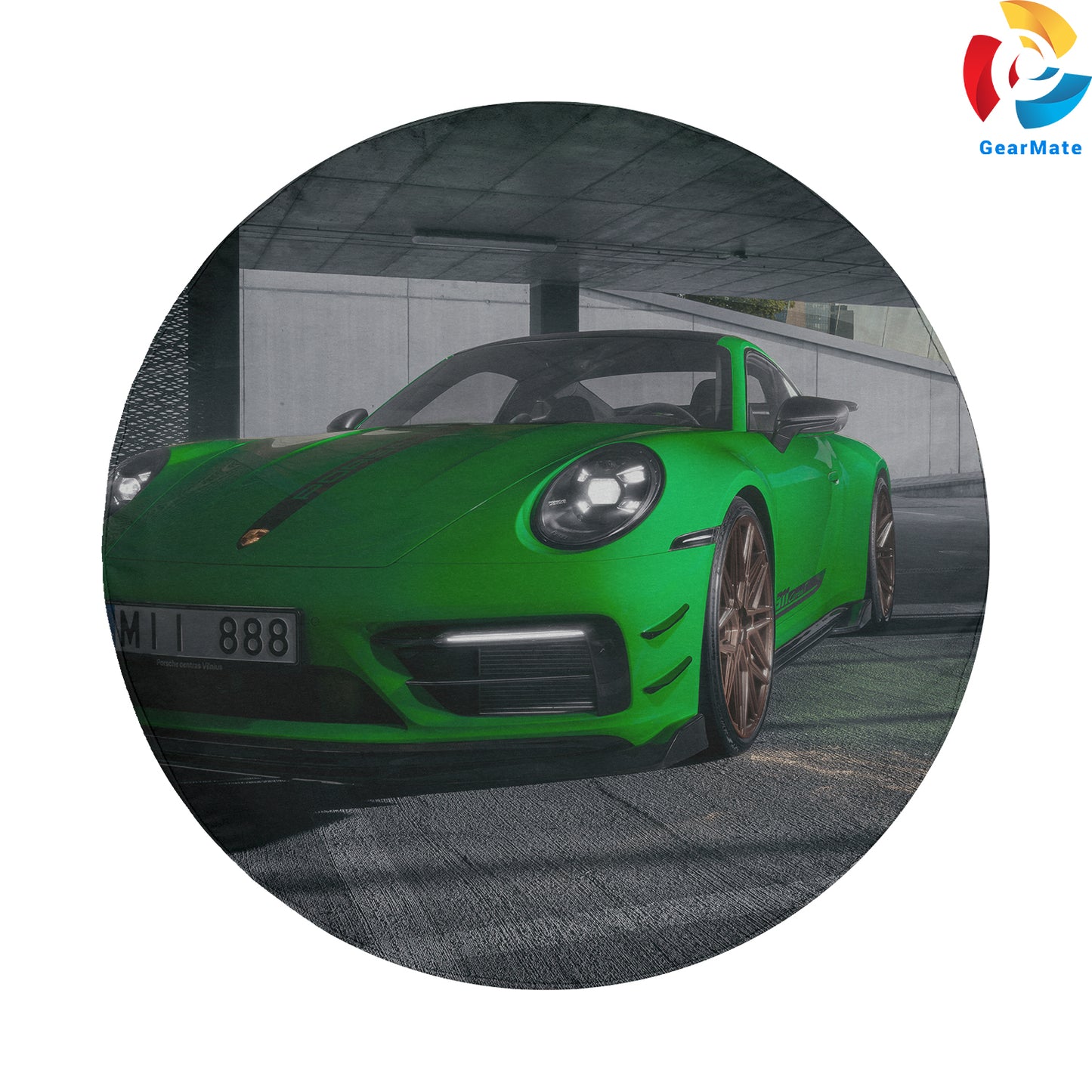 Green Porsche 911 Spare Tire Cover – Premium Waterproof UV Resistant Protector