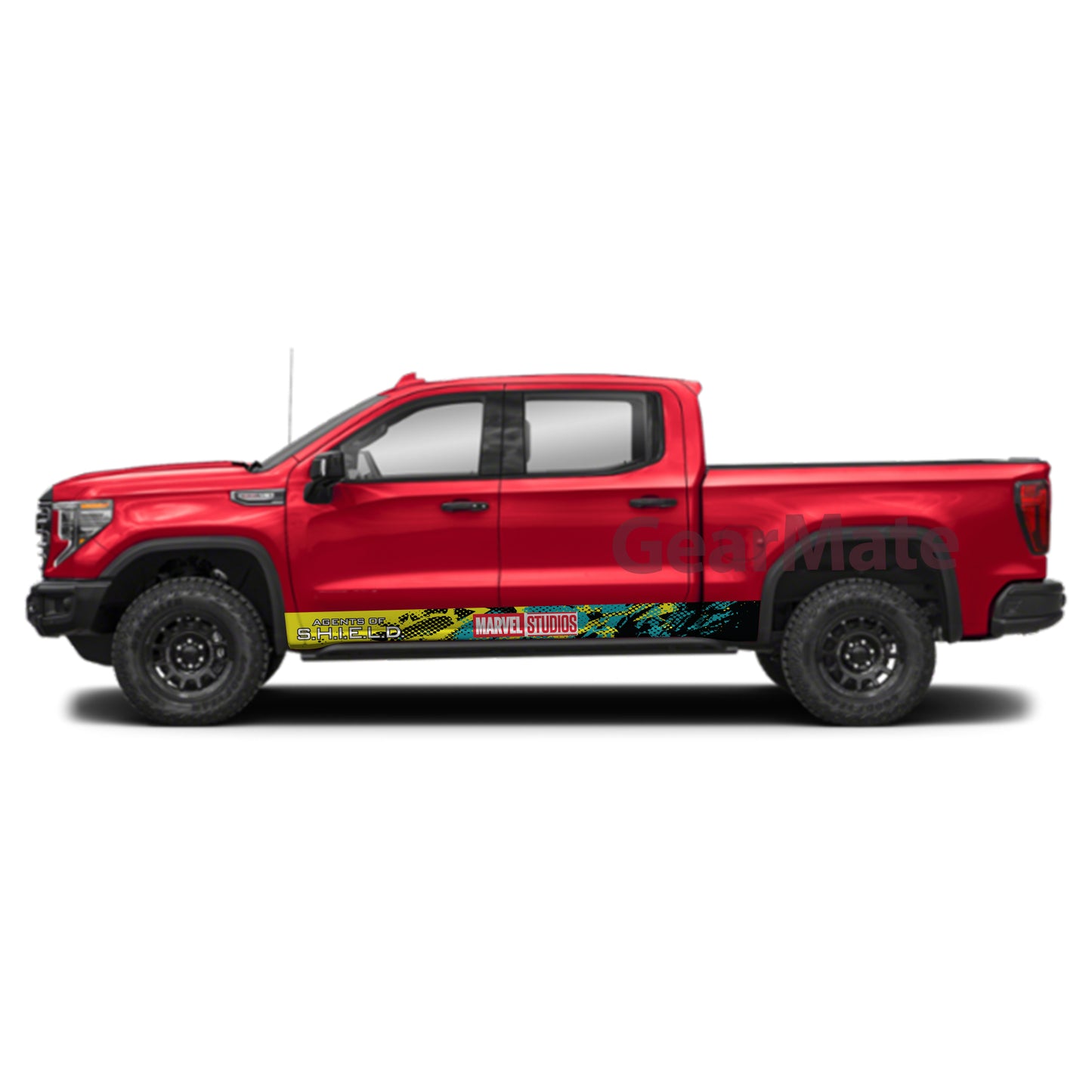 Sport Marvel Agents Of Shield Rocker Panel Graphic Decal Kit (Left & Right Sides) - High Quality Vinyl for Trucks & SUVs