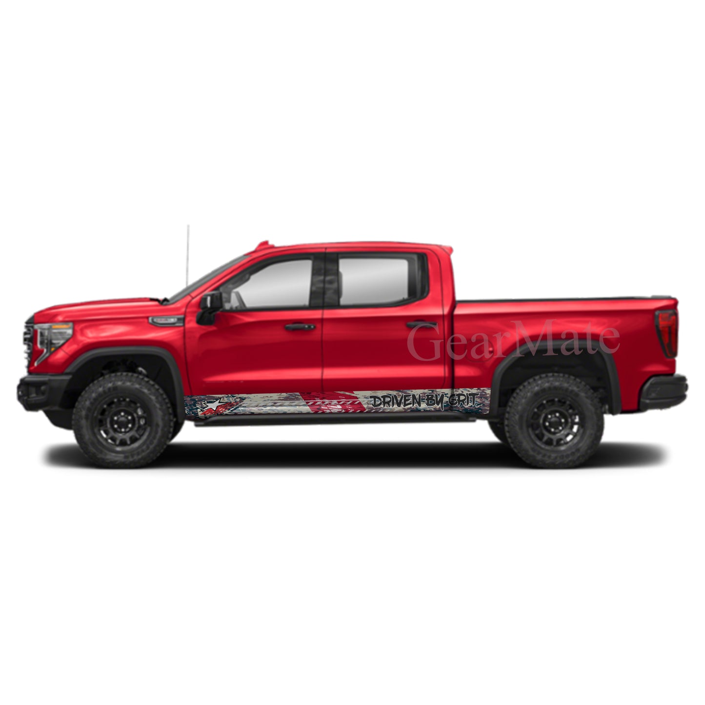 Driven by Grit Rocker Panel Graphic Decal Kit (Left & Right Sides) - High Quality Vinyl for Trucks & SUVs