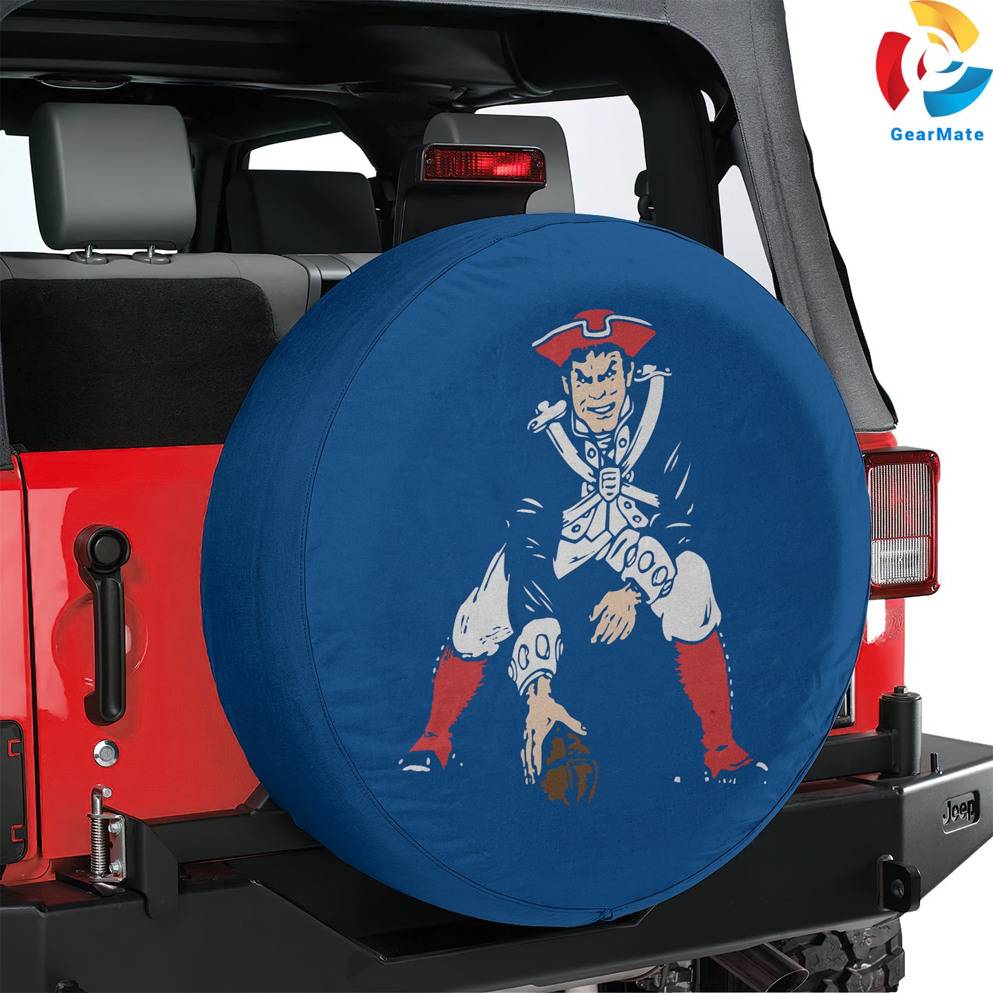 New England Patriots Gear Spare Tire Cover – Premium Waterproof UV-Resistant Protector