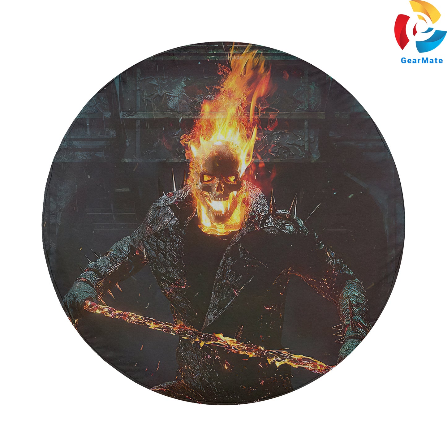 Marvel Ghost Rider Spare Tire Cover – Premium Waterproof UV Resistant Protector