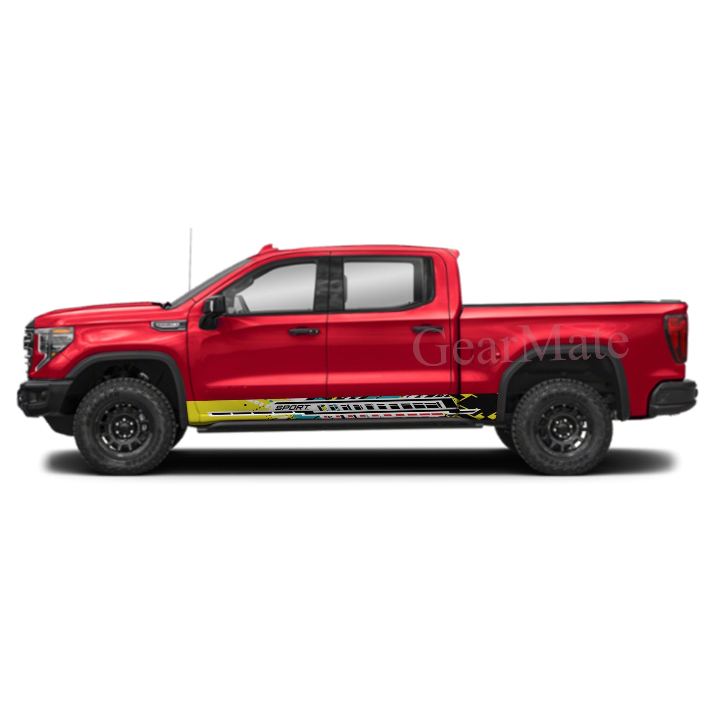 Sport YBlue Rocker Panel Graphic Decal Kit (Left & Right Sides) - High Quality Vinyl for Trucks & SUVs