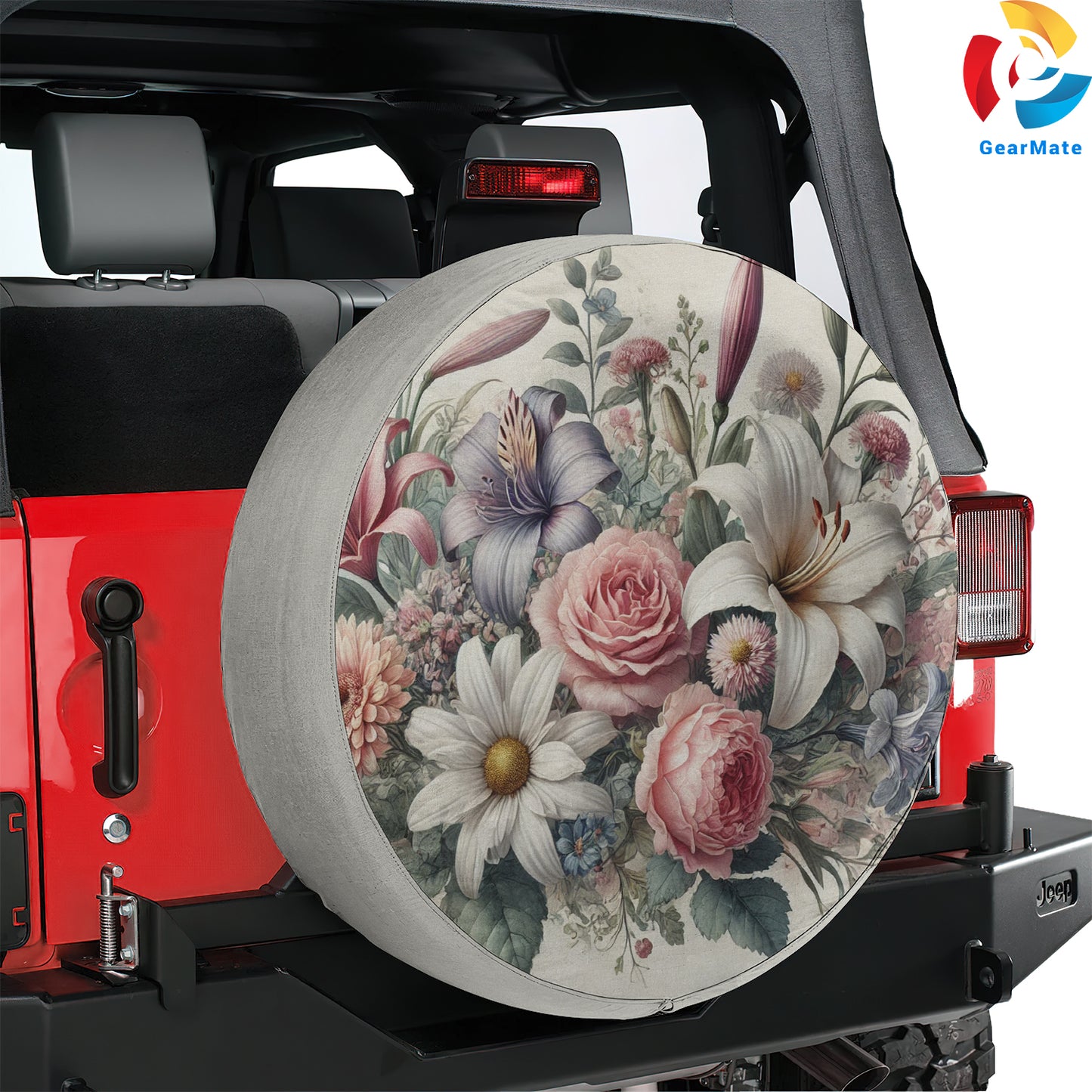 Floral Spare Tire Cover – Premium Waterproof UV Resistant Protector