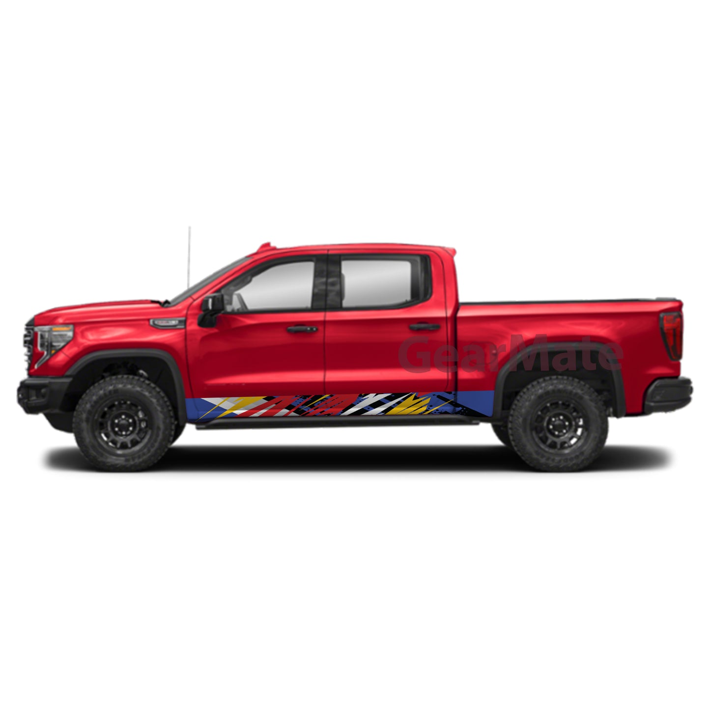 Racing Stripe RY Rocker Panel Graphic Decal Kit (Left & Right Sides) - High Quality Vinyl for Trucks & SUVs