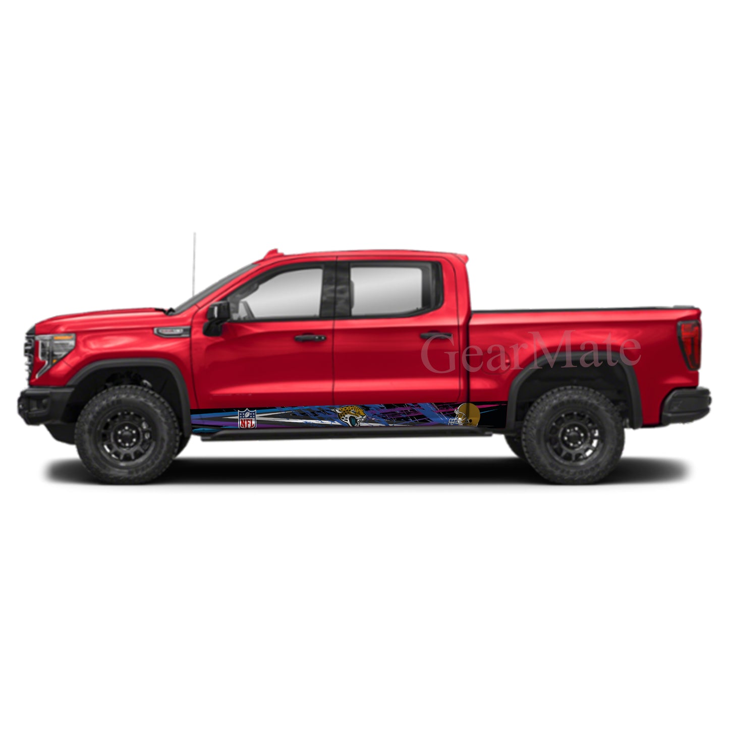 NFL Jacksonville Jaguars Rocker Panel Graphic Decal Kit (Left & Right Sides) - High Quality Vinyl for Trucks & SUVs