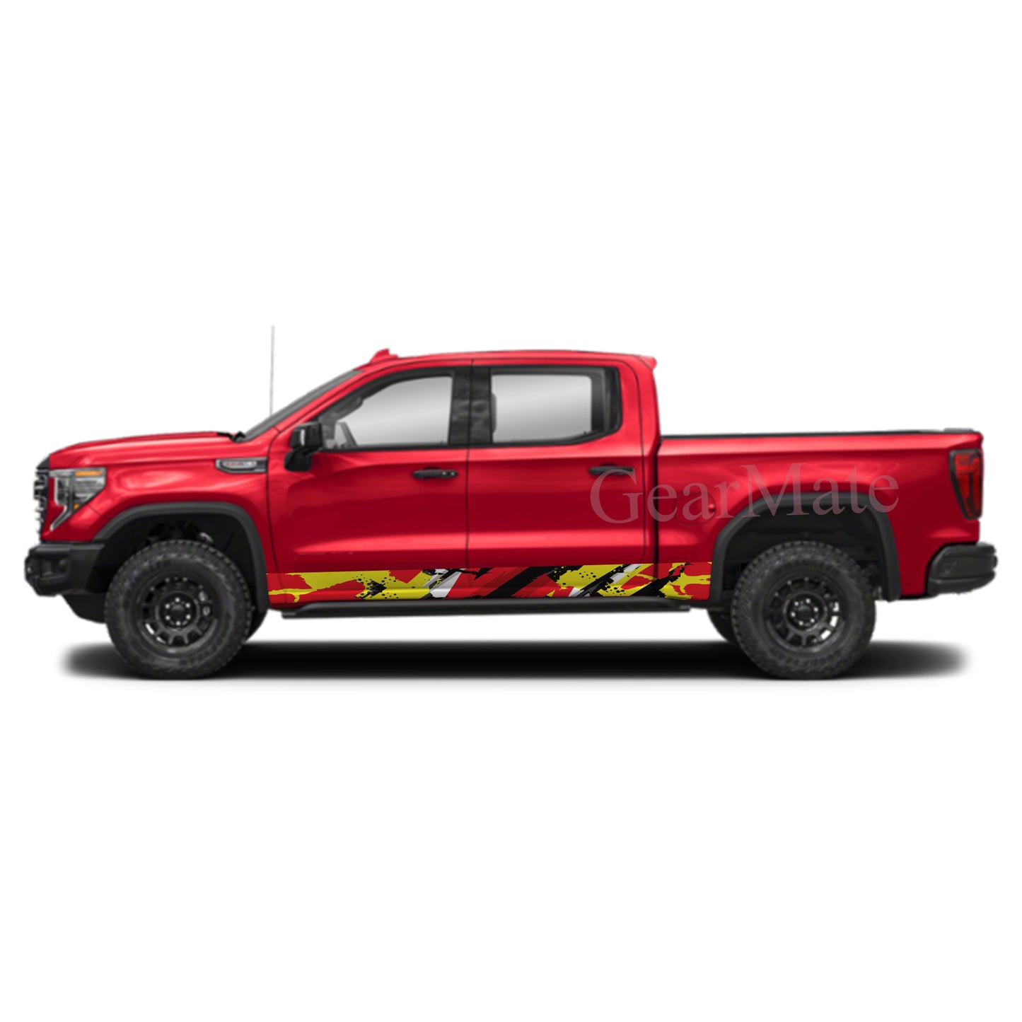 Sport YRed Rocker Panel Graphic Decal Kit (Left & Right Sides) - High Quality Vinyl for Trucks & SUVs