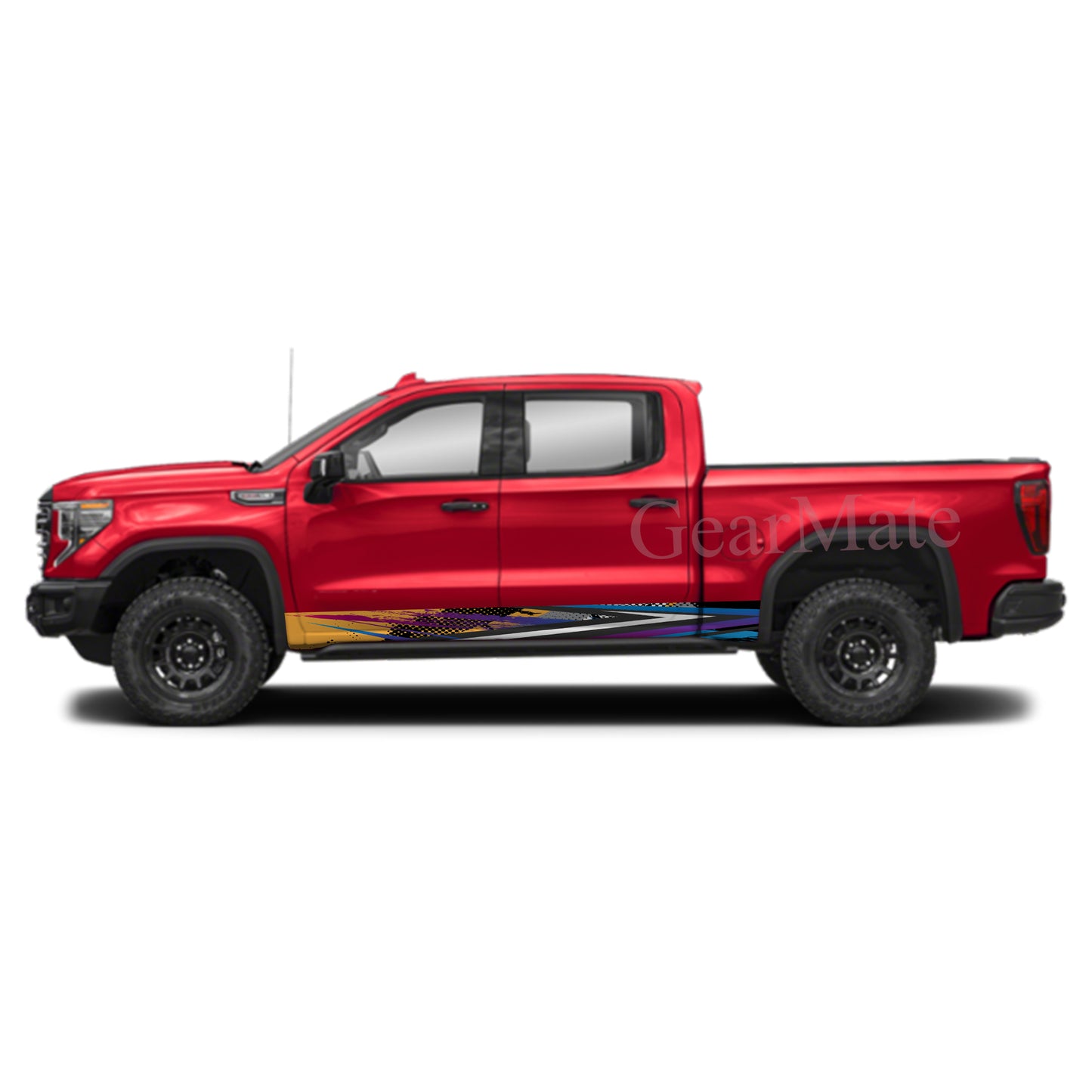 Sport Purple Orange Panel Graphic Decal Kit (Left & Right Sides) - High Quality Vinyl for Trucks & SUVs