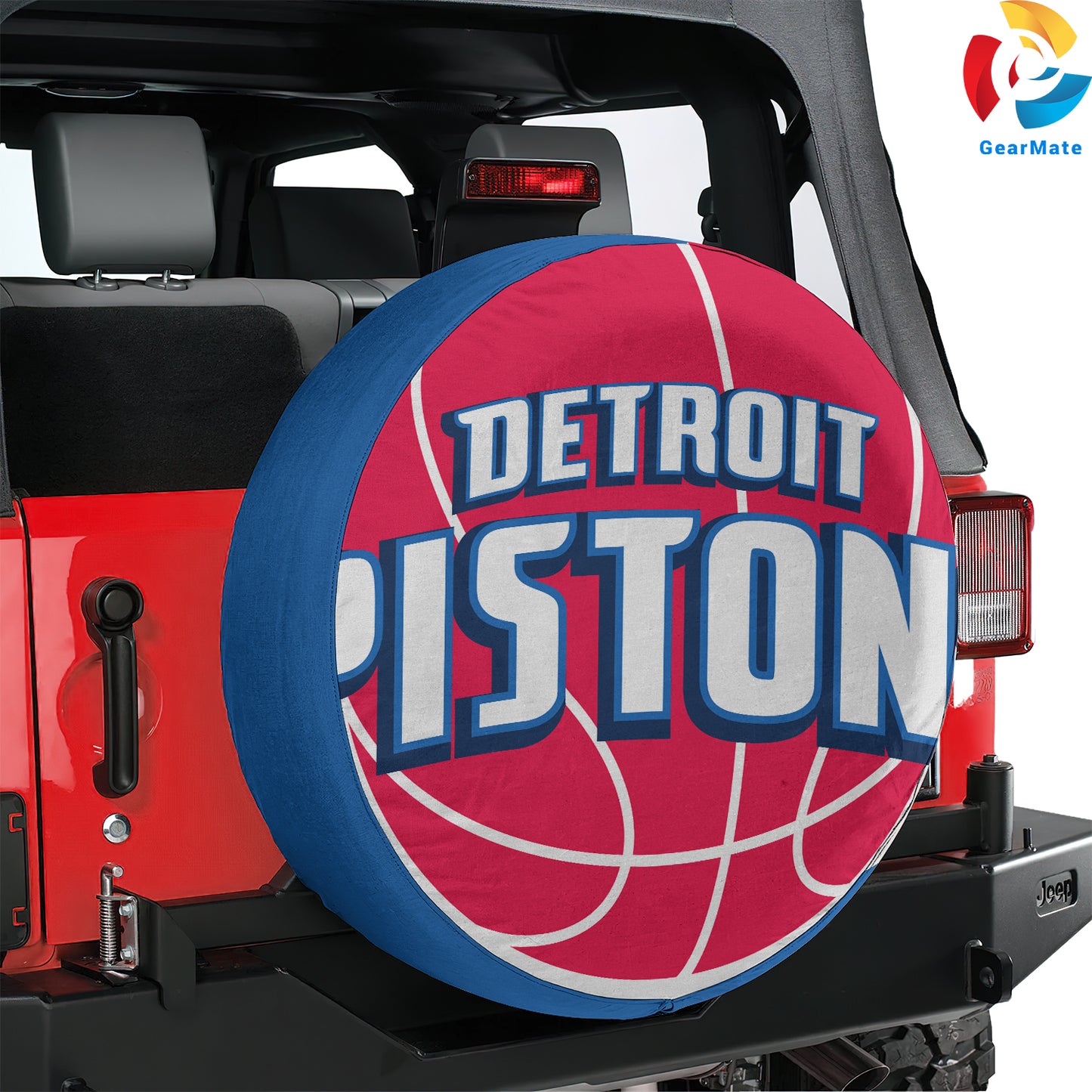 Detroit Pistons NBA Spare Tire Cover – Premium Waterproof UV-Resistant Protector