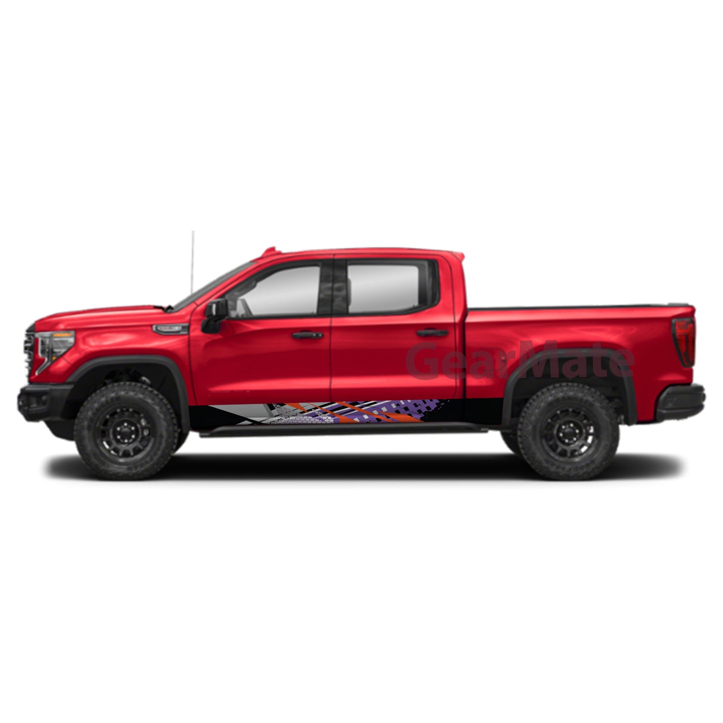 Racing Purple O Rocker Panel Graphic Decal Kit (Left & Right Sides) - High Quality Vinyl for Trucks & SUVs