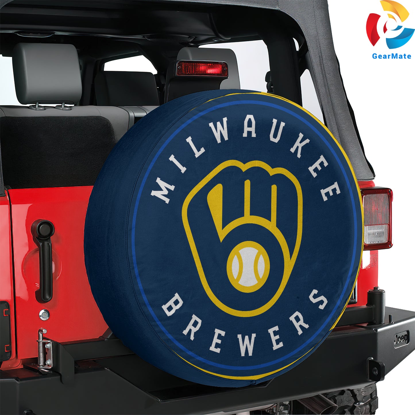 Milwaukee Brewers MLB Spare Tire Cover – Premium Waterproof UV-Resistant Protector