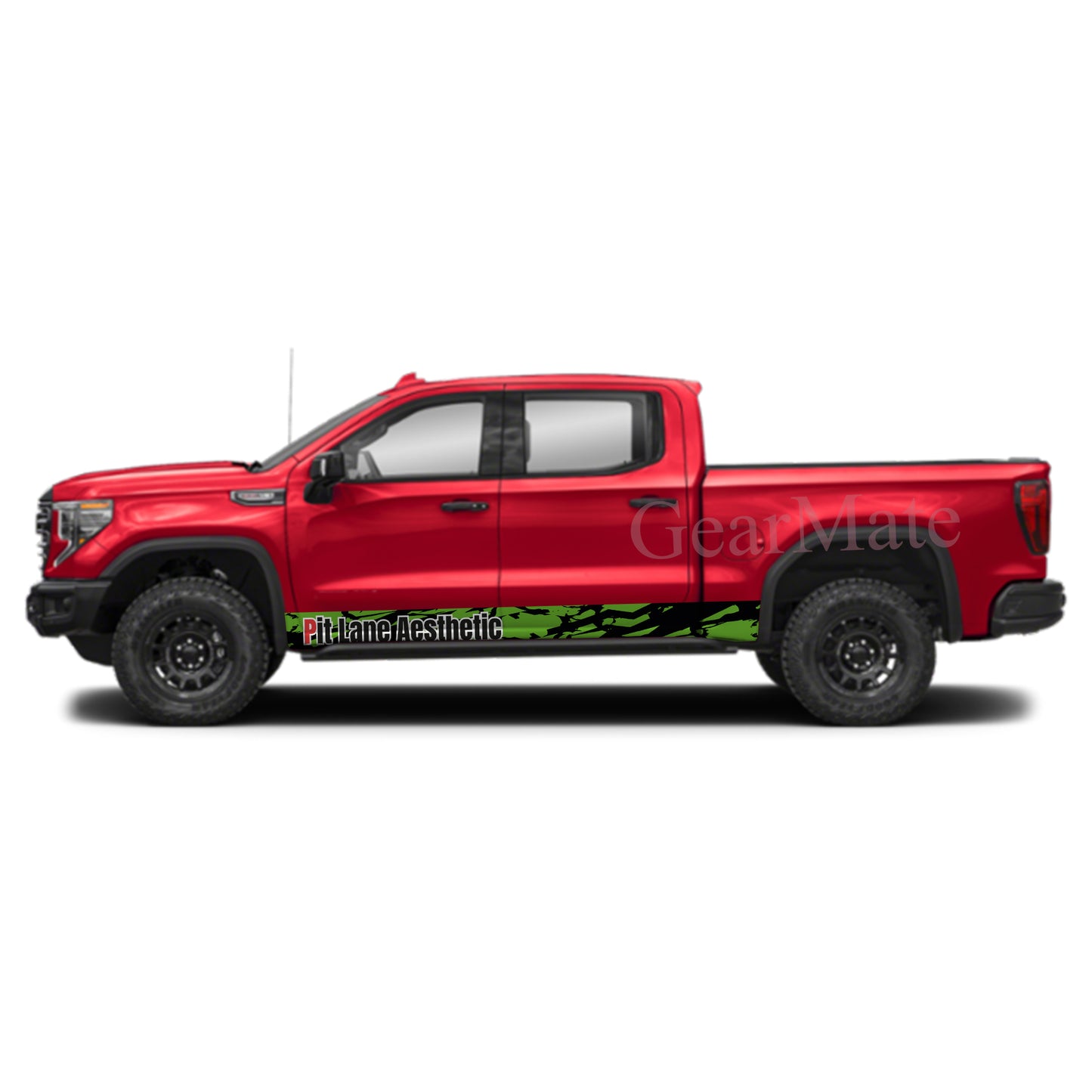 Pit Lane Aesthetic Rocker Panel Graphic Decal Kit (Left & Right Sides) - High Quality Vinyl for Trucks & SUVs