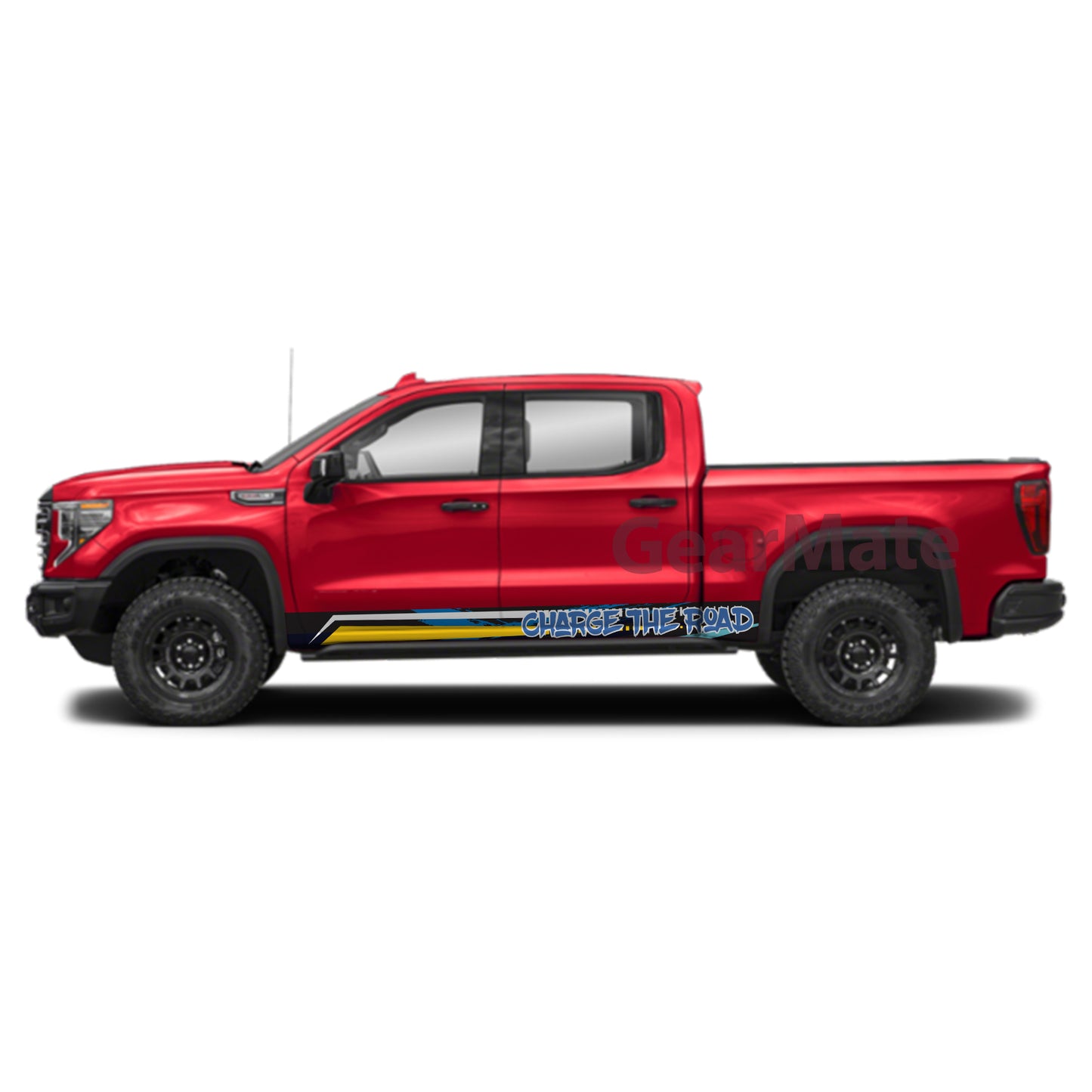 Charge the Road Rocker Panel Graphic Decal Kit (Left & Right Sides) - High Quality Vinyl for Trucks & SUVs