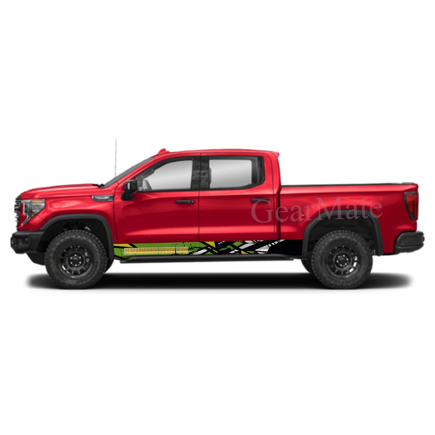 Performance Driven Look Rocker Panel Graphic Decal Kit (Left & Right Sides) - High Quality Vinyl for Trucks & SUVs