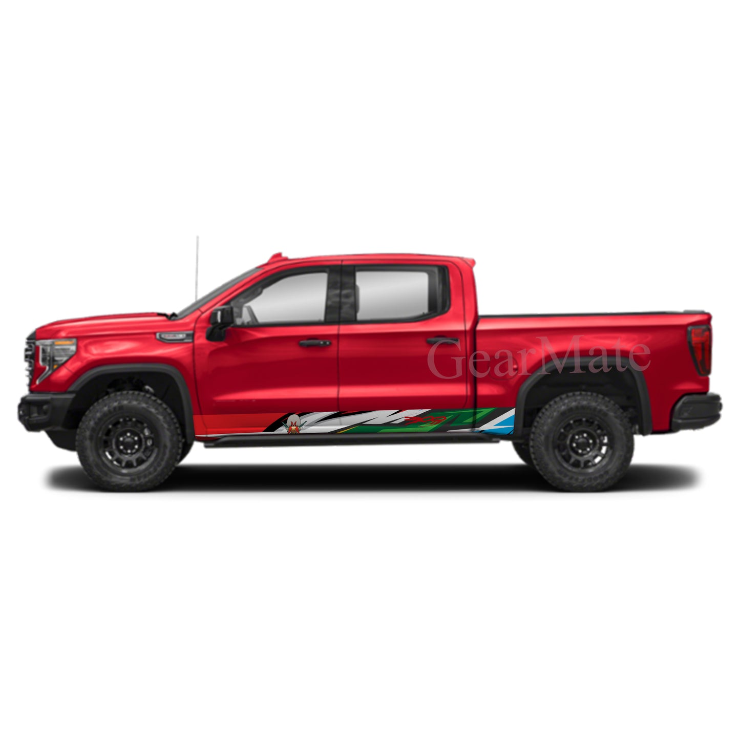 Sport Blue Green 300 Rocker Panel Graphic Decal Kit (Left & Right Sides) - High Quality Vinyl for Trucks & SUVs